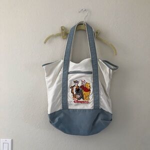 Disneyland Winnie the Pooh Blue and White Tote